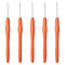 TPR Handle Aluminum Crochet Hook Needles, Mixed Color, 140x11.5mm, Pin: 2.5mm, 10pcs/set