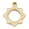 304 Stainless Steel Pendants, with Enamel, Golden, Flower Charm, White, 17x14x1.7mm, Hole: 1.4mm