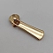 Alloy Zipper Sliders, Rectangle, for Purse Handbag Garment Craft Sewing, Light Gold, 3.5x1.3cm