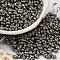 Opaque Glass Seed Beads, Peanut, Gray, 3.5~4x2~2.5x2~2.3mm, Hole: 0.8mm, about 8000pcs/pound