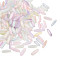 Electroplate Glass Beads, Rice, with Glitter Powder, Mixed Color, 13x4mm, Hole: 0.8mm, about 36pcs/bag