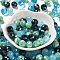 Glass Beads, Faceted, Rondelle, Steel Blue, 10x8mm, Hole: 1mm, about 12pcs/11g