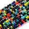 Glass Beads Strands, Faceted, Rondelle, Colorful, 2~3.2x1.8~2.6mm, Hole: 0.8mm, about 185~186pcs/Strand, 15.55~15.75 inch(39.5~40cm)
