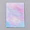Cardboard Jewelry Display Cards, for Hanging Earring & Necklace Display, Rectangle, Colorful, Starry Sky Pattern, 9x6x0.05cm, Hole: 0.2cm