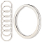 316 Surgical Stainless Steel Keychain Clasps, Ring, Stainless Steel Color, 25x2.3mm, Inner Diameter: 20.5mm, 20pcs