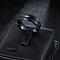 Grooved Stainless Steel Finger Rings for Men, Black, 8mm, US Size 10 1/4(19.9mm)