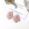 Glass Seed Beaded Pendants, Common Callalily Charms, Pink, 40x20mm