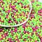 Opaque Acrylic Beads, Round, Green Yellow, 3mm, Hole: 1mm