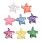 Transparent Marine Organism Resin Cabochons, with Paillette, Star, 20x22.5x7.5mm