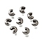 Brass Crimp Beads Covers, Nickel Free, Round, Gunmetal, about 4mm in diameter, 3mm thick, hole: 1.5mm