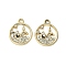 UV Plating Alloy Rhinestone Pendants, Golden, Fish, 18x15x2~2.2mm, Hole: 2mm