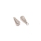 Spiral Bead Cage, Iron Alloy Pendant, Teardrop, Platinum, 23x10mm, Hole: 3.5mm