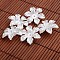 Flower Acrylic Imitation Pearl Beads, White, 28x6.5mm, Hole: 0.5mm, about 730pcs/500g