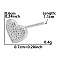 Non-Tarnish 304 Stainless Steel Vintage Heart Shaped Stud Earrings for Women, Geometric Studs Jewelry, Stainless Steel Color