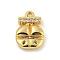Brass Micro Pave Clear Cubic Zirconia Pendants, Real 18K Gold Plated, 12x8x2.5mm, Hole: 1.3mm