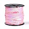 Paillette/Sequins Roll, Pink, AB Color,6mm in diameter, 100 yards/roll