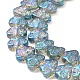 Transparent Electroplate Glass Beads Strands EGLA-F158-FR02-A-3