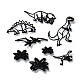 Set di stampini per biscotti in plastica per uso alimentare a tema dinosauro 8 pz DIY-D047-12-1