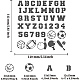 Benecreat 15.6x15.6 cm Buchstabenmuster-Schablonen aus Edelstahl DIY-WH0279-112-2