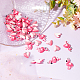 Chgcraft 40 pièces 2 styles breloques flamant rose joli coeur breloques en émail mini pendentif en résine animale avec boucle pour la saint-valentin bracelets collier boucles d'oreilles porte-clés bricolage artisanat RESI-CA0001-38-4