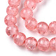 Chapelets de perles en verre craquelé peint DGLA-Q023-8mm-YS9-A-3