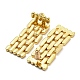 Brass Rectangle Dangle Stud Earrings EJEW-D067-02G-2