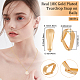 Beebeecraft 1 Box 300Pcs Snap on Bails 18K Gold Plated Brass Pinch Clip Clasp Bail Teardrop Necklace Clasps Pendant Charm for Necklace Jewelry Making KK-BBC0003-69-2