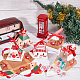 BENECREAT 32Pcs 4 Style Christmas Theme Pyramid Shaped Paper Bakery Boxes BAKE-BC0001-01-4