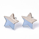 Transparent Resin & Wood Stud Earrings EJEW-N017-001A-D01-2