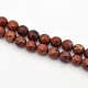 Facettes rondes naturelles rouges perles de jaspe brins G-E302-067-6mm-1