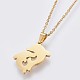 304 Stainless Steel Pendant  Necklace and Stud Earrings Jewelry Sets SJEW-K151-05G-3