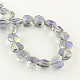 Electroplate Faceted Glass Heart Beads EGLA-R091-01-2