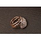 Real Rose Gold Plated Eco-Friendly Alloy Czech Rhinestone Snake Wrap Wide Band Rings RJEW-AA00310-7-RG-3