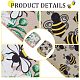 GORGECRAFT 12 Yards 2 Patterns Bee Wired Ribbon 2.5 Inch Width Burlap Craft Ribbon Summer Spring Edge Insect Theme Fabric Grosgrain Flat for DIY Scene Decoration Gift Wrapping Home Party Yellow OCOR-GF0002-58A-6