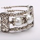 Glass Pearl Bead Bracelets BJEW-JB01540-3