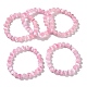 Bracelet extensible en perles rondes en sélénite naturelle teinte pour femmes BJEW-G697-02B-2