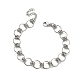 304 Stainless Steel Rings Link Chain Bracelet BJEW-TA00334-04-1