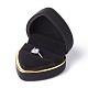 Cajas de anillo de joyería de plástico de corazón OBOX-F005-04B-3