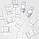 Liens de multi-brins en acrylique transparent PL873Y-15-1