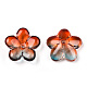 Two Tone Transparent Normal Glass Beads GLAA-T030-01-A01-2