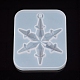 Moldes colgantes de silicona de fundición de resina de copo de nieve navideño X-DIY-WH0162-57-1