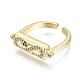 Brass Micro Pave Cubic Zirconia Cuff Rings RJEW-S044-118-NF-3