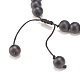 Bracelet de perles tressées en pierre de lave naturelle et œil de tigre BJEW-TA00115-02-4