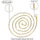 PandaHall Elite about 20 Strands Golden Cable Chain Necklace Twisted Link Chain Necklace Bulk for Pendant Necklace Jewelry Making MAK-PH0004-15-3