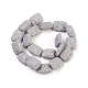 Brins de perles de pierre de lave naturelle galvanisées G-E497-K-06-2