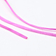日本の平らな弾性結晶ストリング  弾性ビーズ糸  ストレッチブレスレット作り用  ショッキングピンク  0.5mm  約328.08ヤード（300m）/ロール EW-G004-0.5mm-33-3
