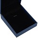 黒いベルベットの正方形の革のペンダントネックレスのギフトボックス  マリンブルー  7x8.2x3.8cm LBOX-D009-06B-4