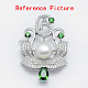 Sterling Silver Cubic Zirconia Pendant Pinch Bails STER-G028-164-4