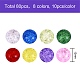 80pcs 8 Farben transparentes Knisterglas runde Perlenstränge CCG-SZ0001-09-6