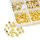 Ccbプラスチックラウンドビーズ  混合図形  ゴールドカラー  5~7x3.5~7x2.5~5mm  穴：1~3.5mm  585個/箱 CCB-YW0001-16-2
